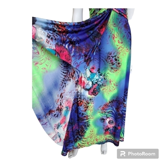 Lucas & Emma Fashion flower maxi dress Strapless stretchy dress swimsuit coverup - Picture 5 of 16